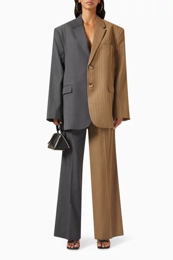 Zelda Two-tone Blazer in Wool-blend