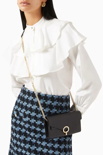 Yza Pocket Disco Bag in Smooth Leather