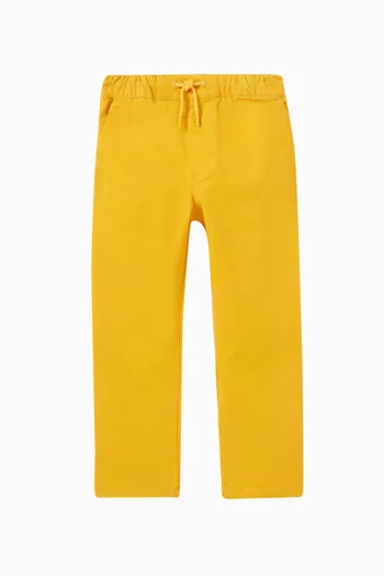 Logo-embroidered Trousers in Cotton