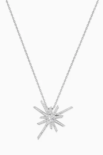Daw Large Diamond Necklace in 18kt White Gold