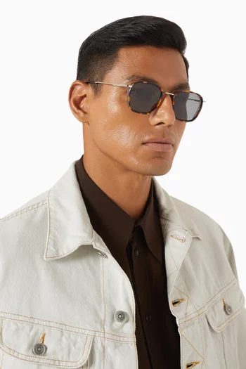 Adam Square Sunglasses in Eco Acetate & Stainless Steel