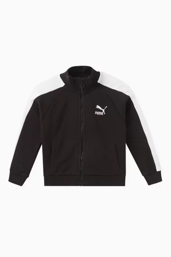 Logo-embroidered Track Jacket in Cotton-blend