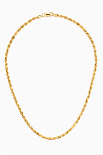 Industrial Rope Necklace in 14kt Gold Vermeil