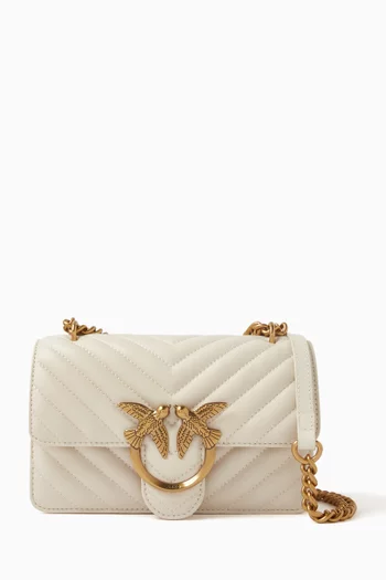 Mini Love Icon Crossbody Bag in Quilted Leather