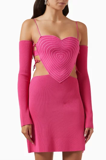 Heart Mini Dress in Knit