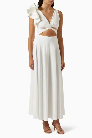 Blanca Reversible Maxi Dress in Stretch-nylon