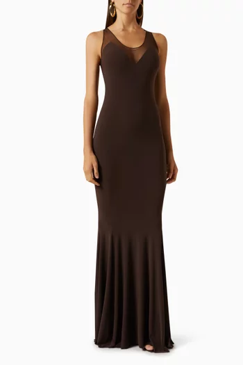 Racer Fishtail Maxi Gown