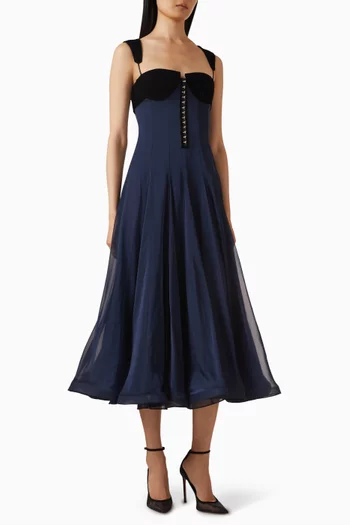 Urban Waltz Dress in Chiffon & Velvet