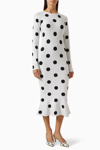 Polka-dot Midi Dress