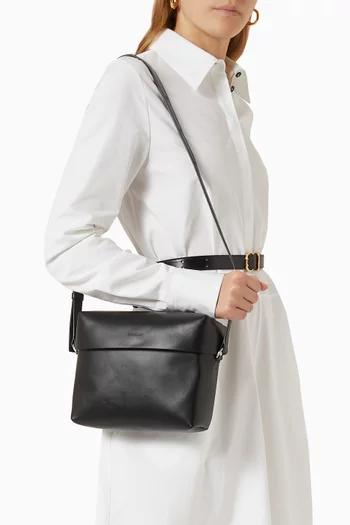 Lid Crossbody Bag in Calf Leather