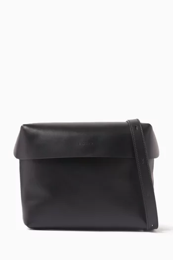 Lid Crossbody Bag in Calf Leather