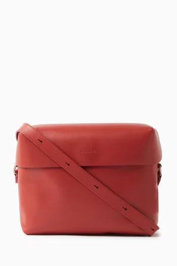 Lid Crossbody Bag in Calf Leather