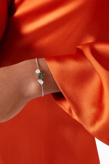 Mesmera Bracelet in Rhodium-plated Metal