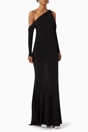 One-shoulder Maxi Dress in Jersey