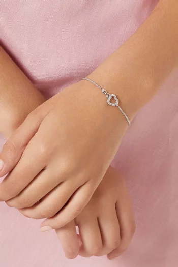Swarovski Infinity Heart Bracelet in Rhodium-plated Metal