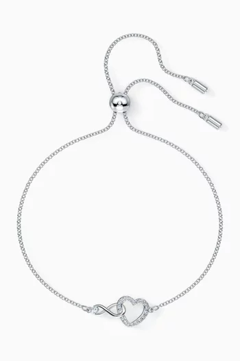 Swarovski Infinity Heart Bracelet in Rhodium-plated Metal