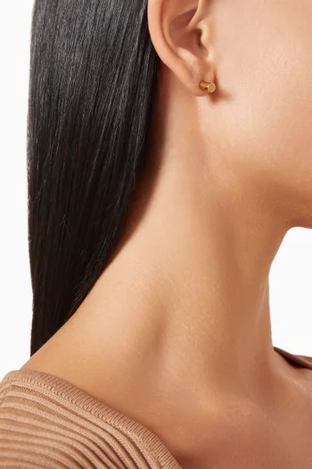 Cosmo Double-sided Earrings in 23kt Gold-plated Sterling Silver
