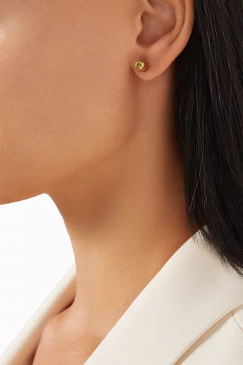 Cosmo Garnet Double-sided Earrings in 23kt Gold Plating