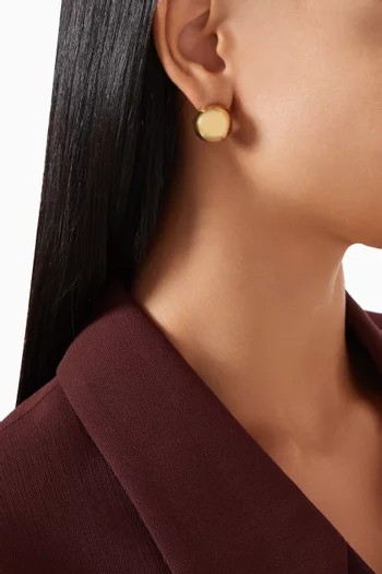 Medium Orb Stud Earrings in 23kt Gold-plated Sterling Silver