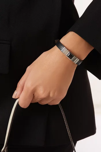Unii Jade Bracelet in Titanium & Leather