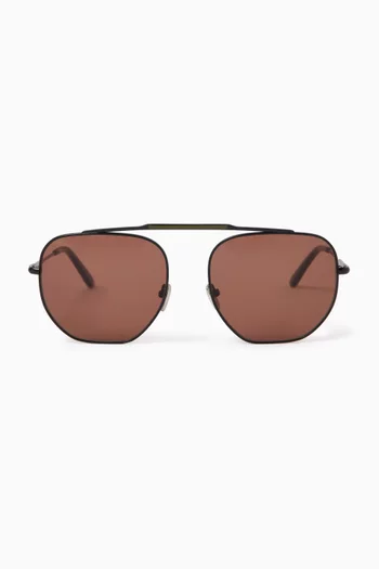 The Boiler Sunglasses in Metal
