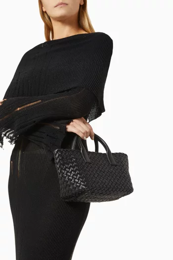 Mini Cabat Tote Bag in Inteccio Leather