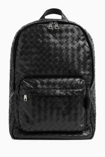 Unisex Medium Backpack in Intrecciato Leather