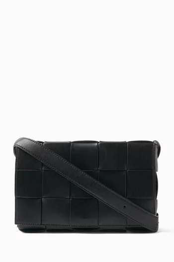 Medium Cassette Bag in Intrecciato Leather