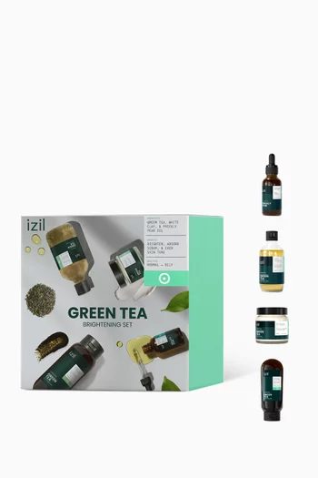 مجموعة الشاي الأخضر لتفتيح البشرة