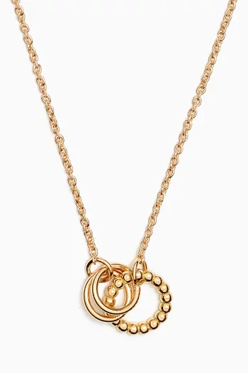 Galeria Perla Bead Interlocked Necklace in 18k Yellow Gold