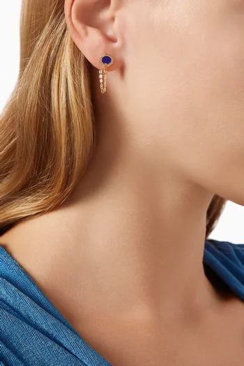 Amelia Marrakesh Mother of Pearl Mismatching Stud Earrings in 18kt Yellow Gold