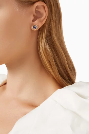Amelia Marrakesh Mother of Pearl Stud Earrings in 18kt Yellow Gold