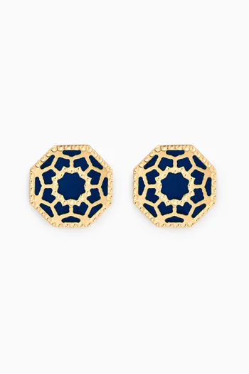 Amelia Marrakesh Mother of Pearl Stud Earrings in 18kt Yellow Gold