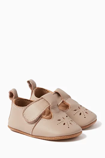 T-Bar Shoes in Leather