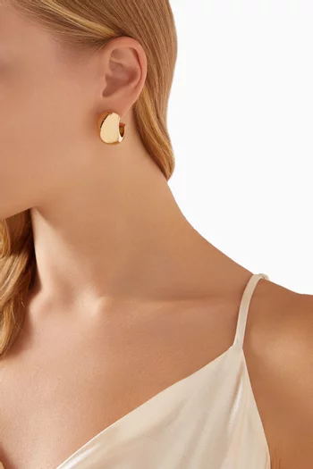 Chunky Spherical Hoops in Gold-plated Brass