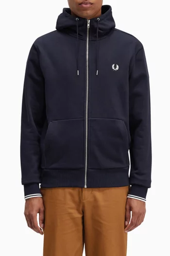Front-zip Hoodie in Cotton