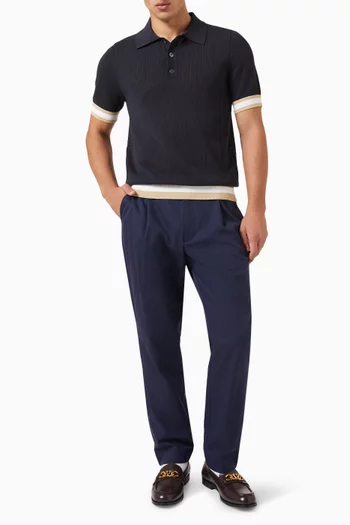 Quinn Polo Shirt in Cotton Knit