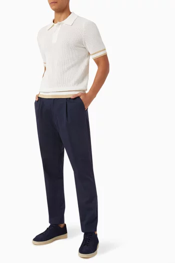 Pleated Chino in Cotton Blend