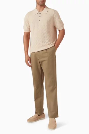 Pleated Chino in Cotton Blend