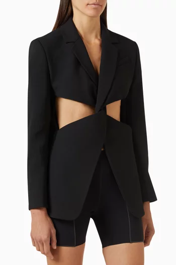Twisted Cut-out Tailored Jacket