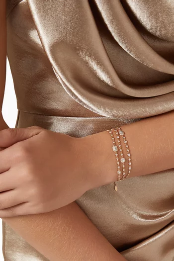 سوار تريولوجي إتيرنال مرصع بالماس ذهب وردي عيار 18‏