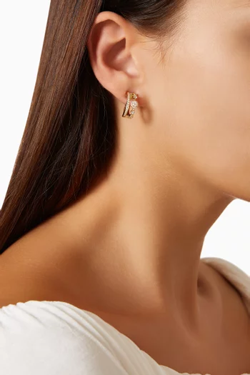 Trilogie Forever Diamond Earrings in 18kt Yellow Gold