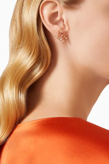 Mini Happy Diamond Earrings in 18kt Yellow Gold