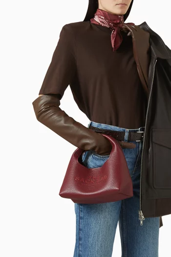 The Mini Sack Top-handle Bag in Leather