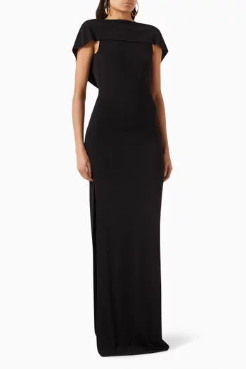 Low-back Maxi Dress in Viscose-jersey