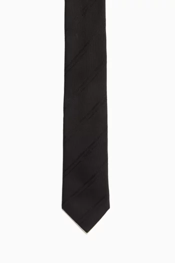 Cassandre Striped Tie in Silk-jacquard