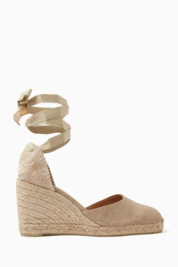 Carina 70 Espadrille Wedges in Canvas
