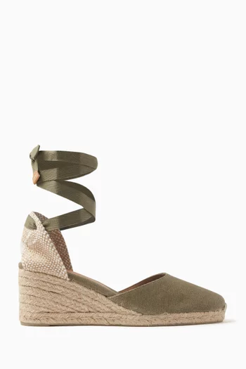 Carina 50 Espadrille Wedges in Canvas