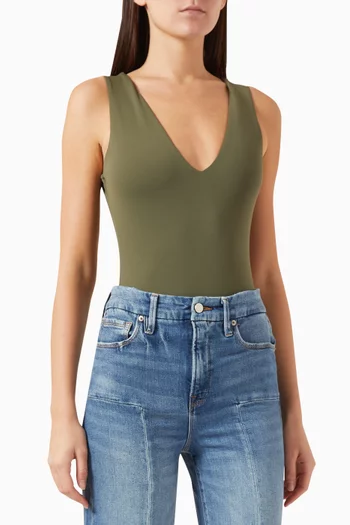 Deep V Tank Bodysuit in Scuba