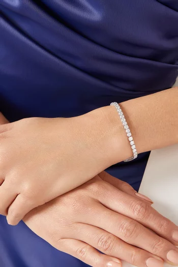 Tennis Diamond Bracelet in 18kt White Gold